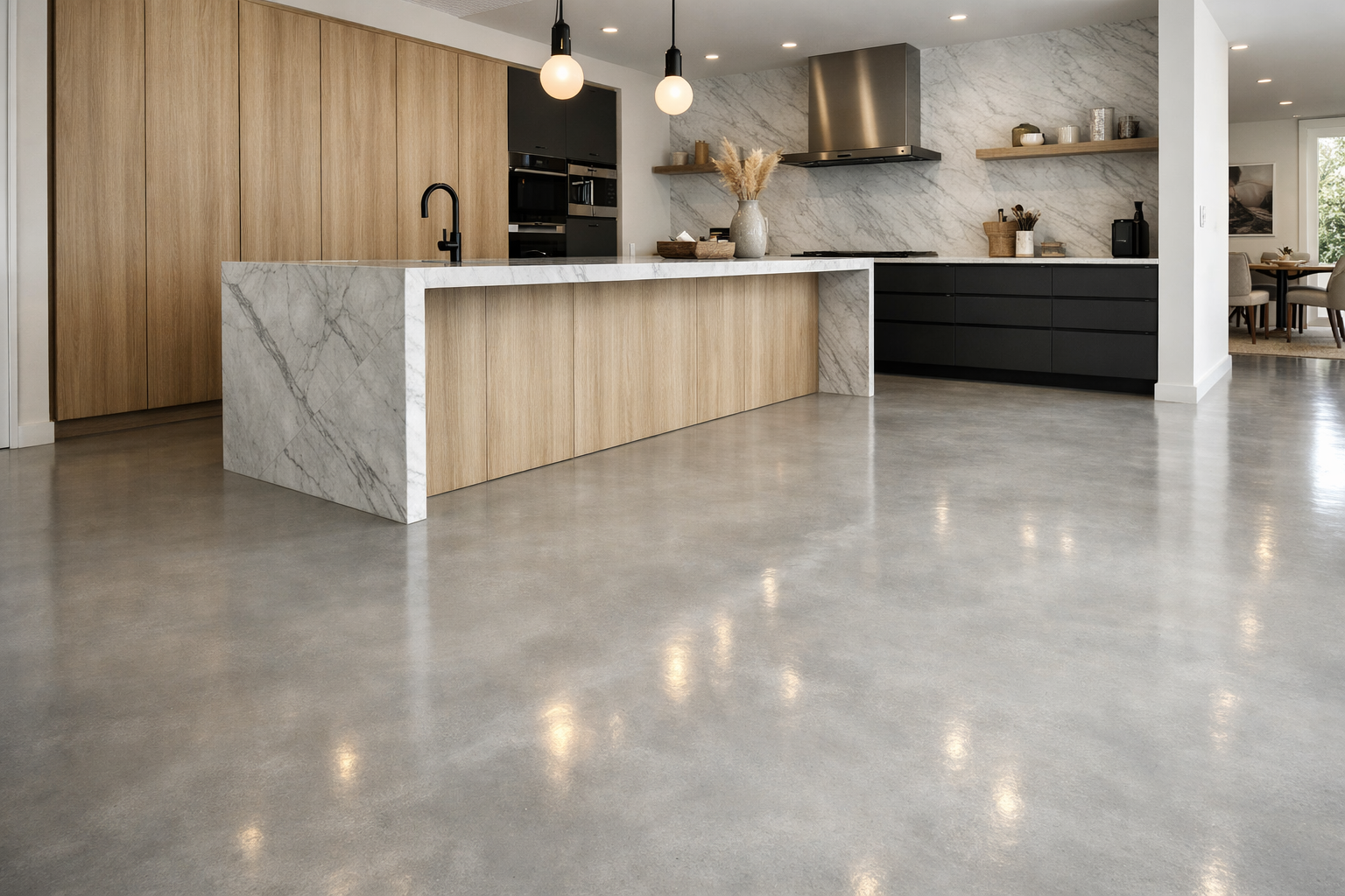 Køkkenprojekt med microcement - Efter