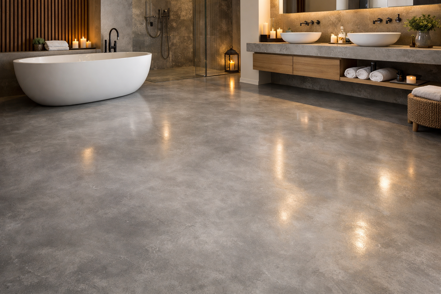 Badeværelsesprojekt med microcement - Efter